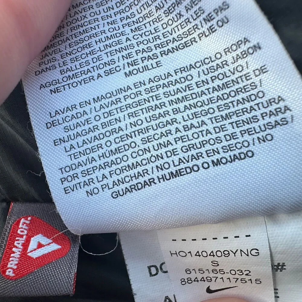 Nike Jacket Womens Small Gray Tech Fleece Aeroloft‎ 800 Down Primaloft Parka